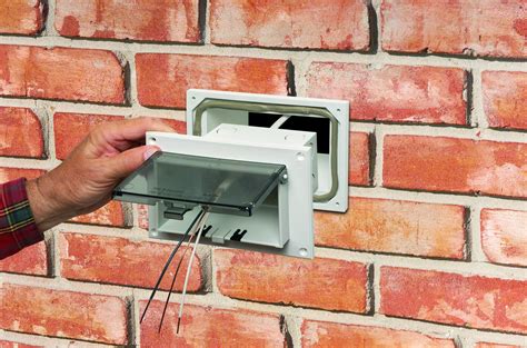 how to cut a hole in brick for electrical box|recessed brick boxes.